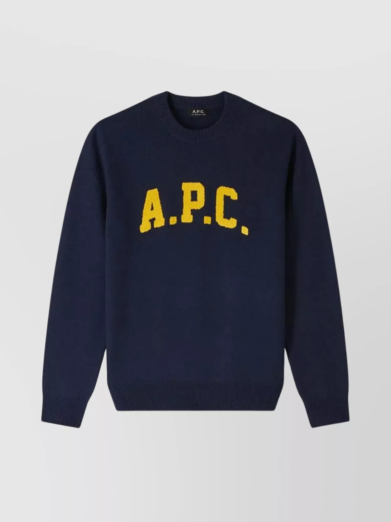 Apc Cozy Crew Neck Sweater Unisex Model In Blue