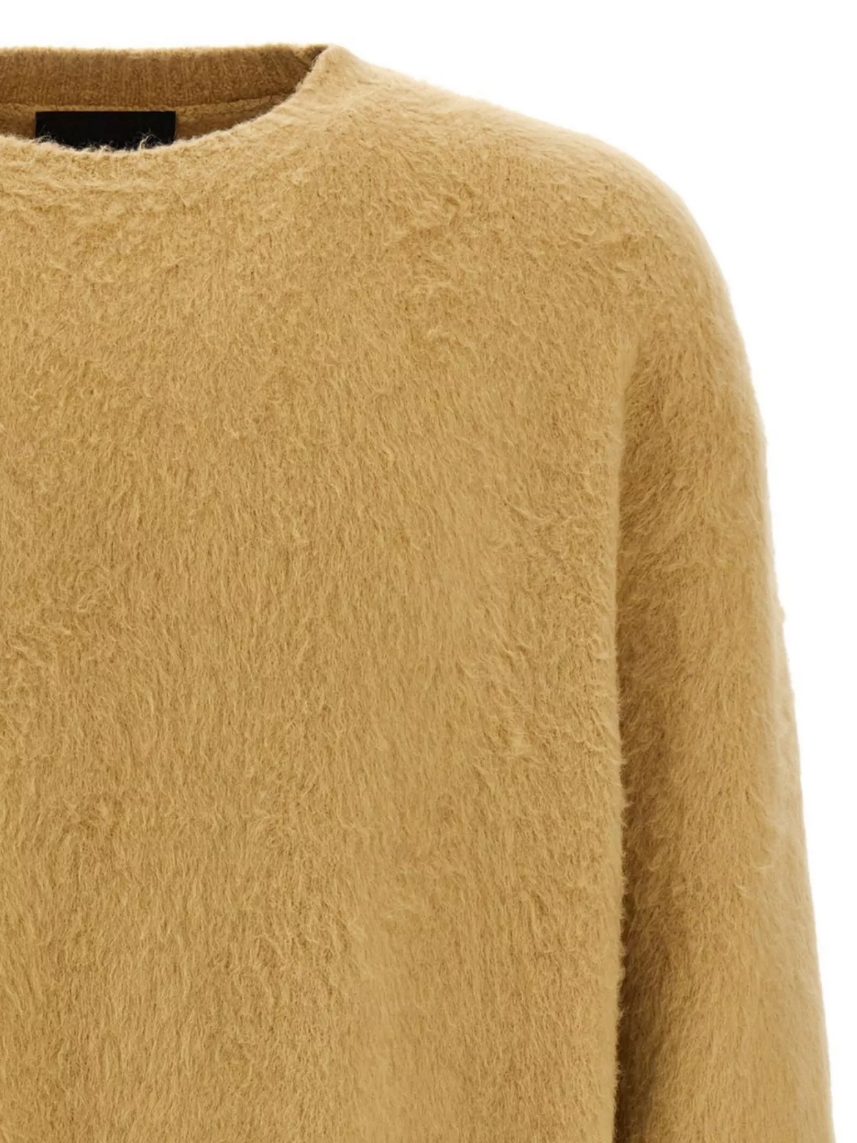 Roberto Collina Crew Neck Shearling Cotton Sweater