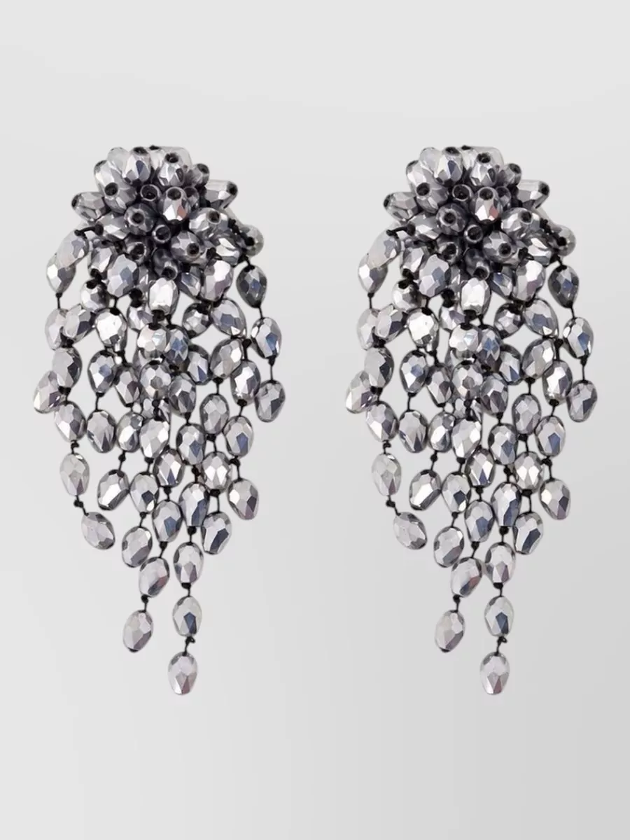 Isabel Marant Beaded Pendant Clip-On Earrings