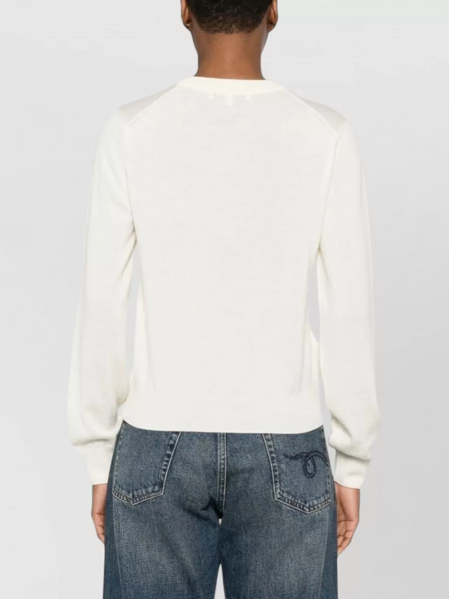Maison Kitsuné Wool Regular-Fit Crewneck Jumper