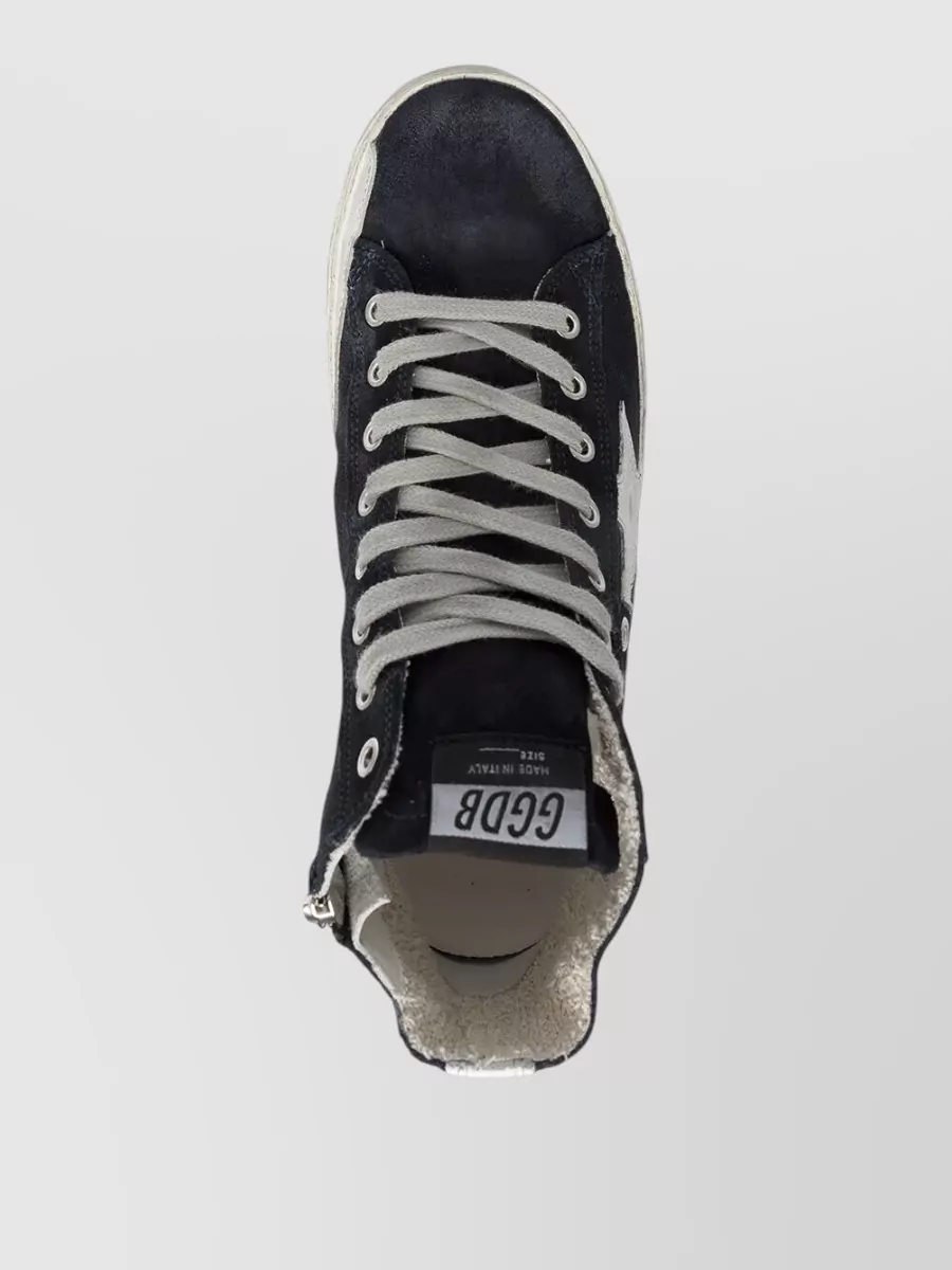 Golden Goose Francys Suede Sneakers Round Toe Star Patch