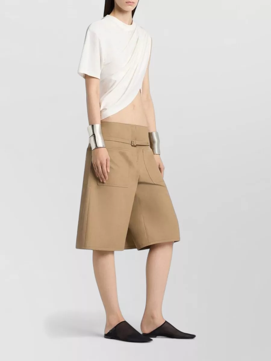 Courrèges Cotton Asymmetric Short-Sleeve T-Shirt