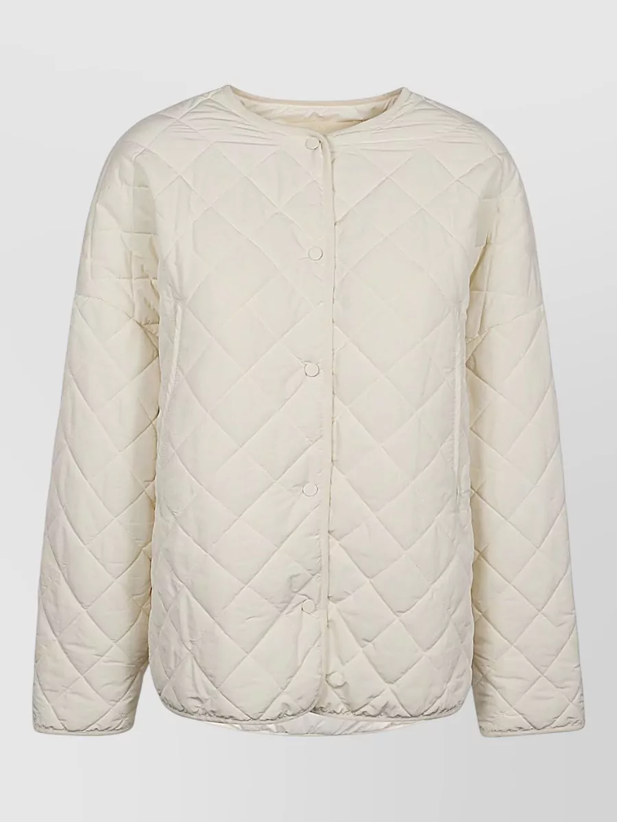 SANDBEIGE quilted single-breasted jacket