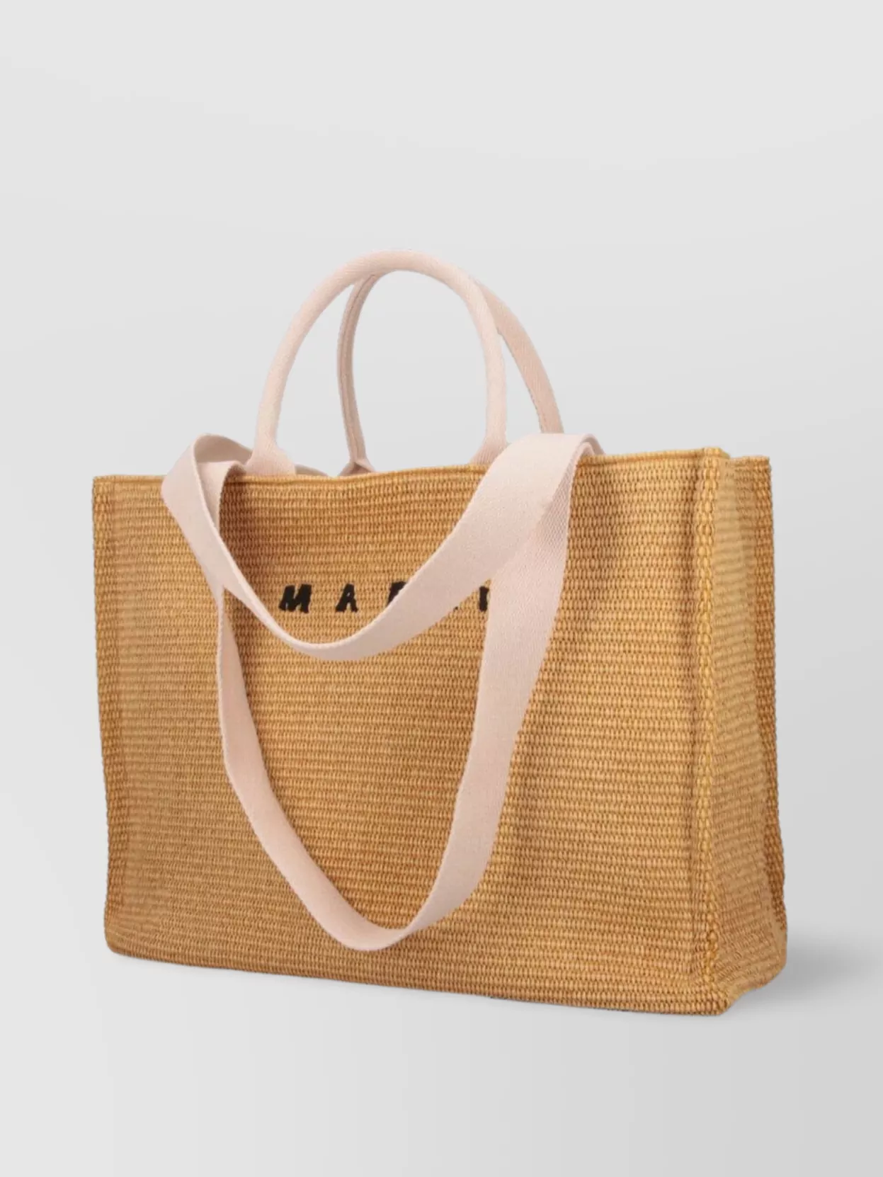 MARNI TOTE BAG WITH DUAL HANDLES AND WOVEN TEXTURE