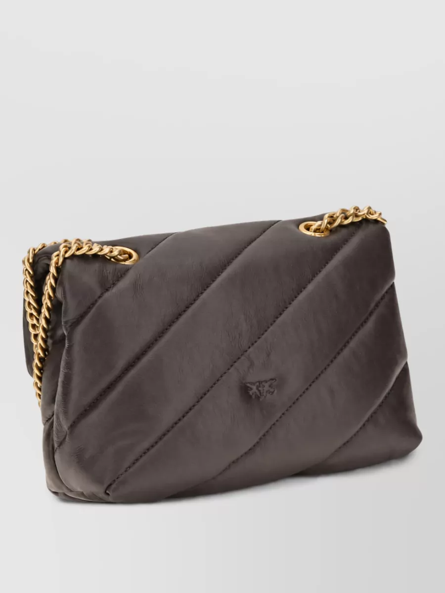 Pinko Love Bag Puff Leather Clutch Bag