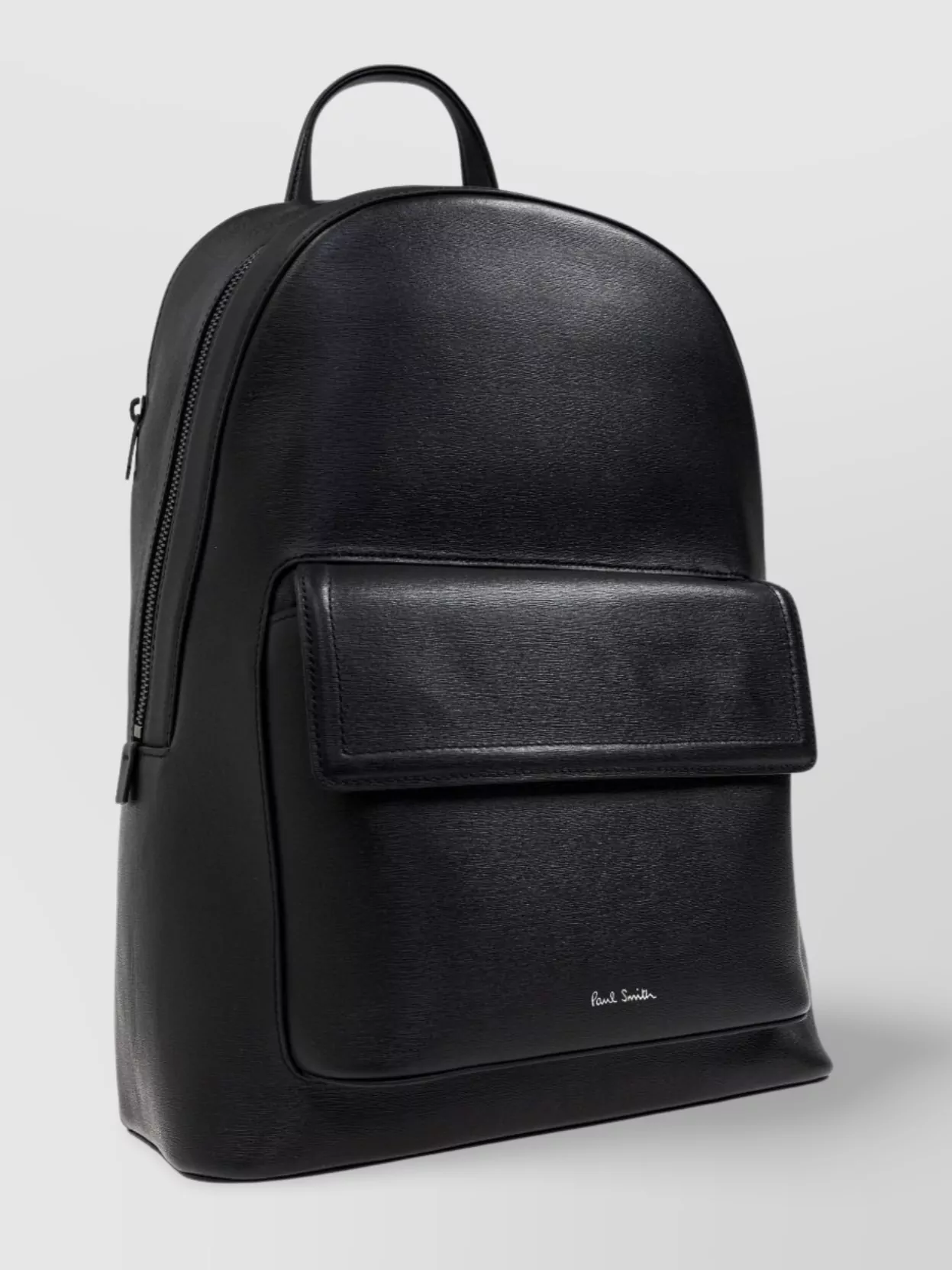 Paul Smith Leather Backpack With Front Pocket And Loop Handle