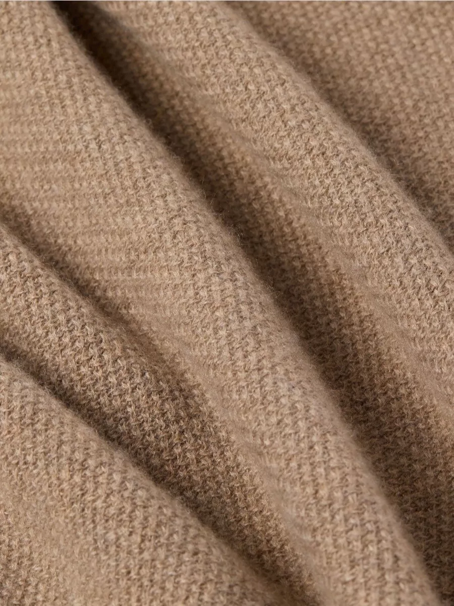 Zegna Cashmere Ribbed Zip-Up Turtleneck Sweater