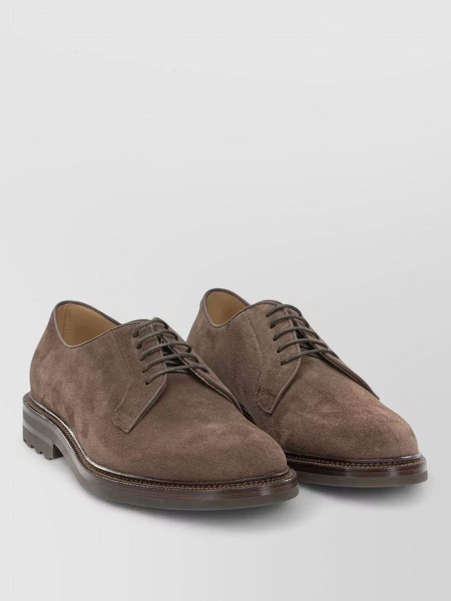 Brunello Cucinelli suede derby shoes