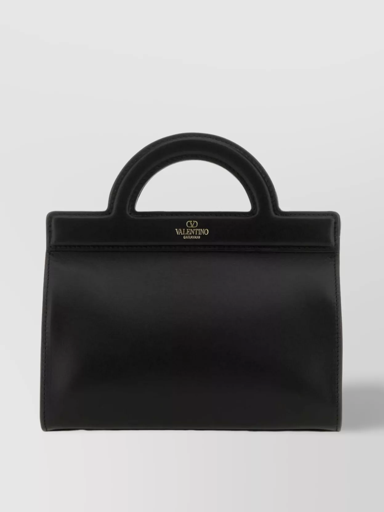 Shop Valentino Refined Design Leather Handbag