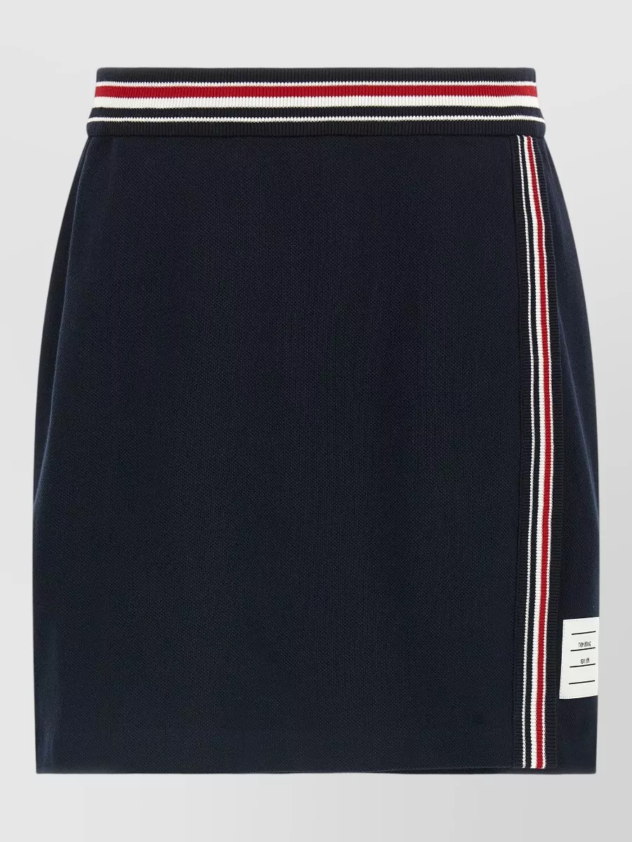Thom Browne Cotton Piqué Mini Wrap Skirt