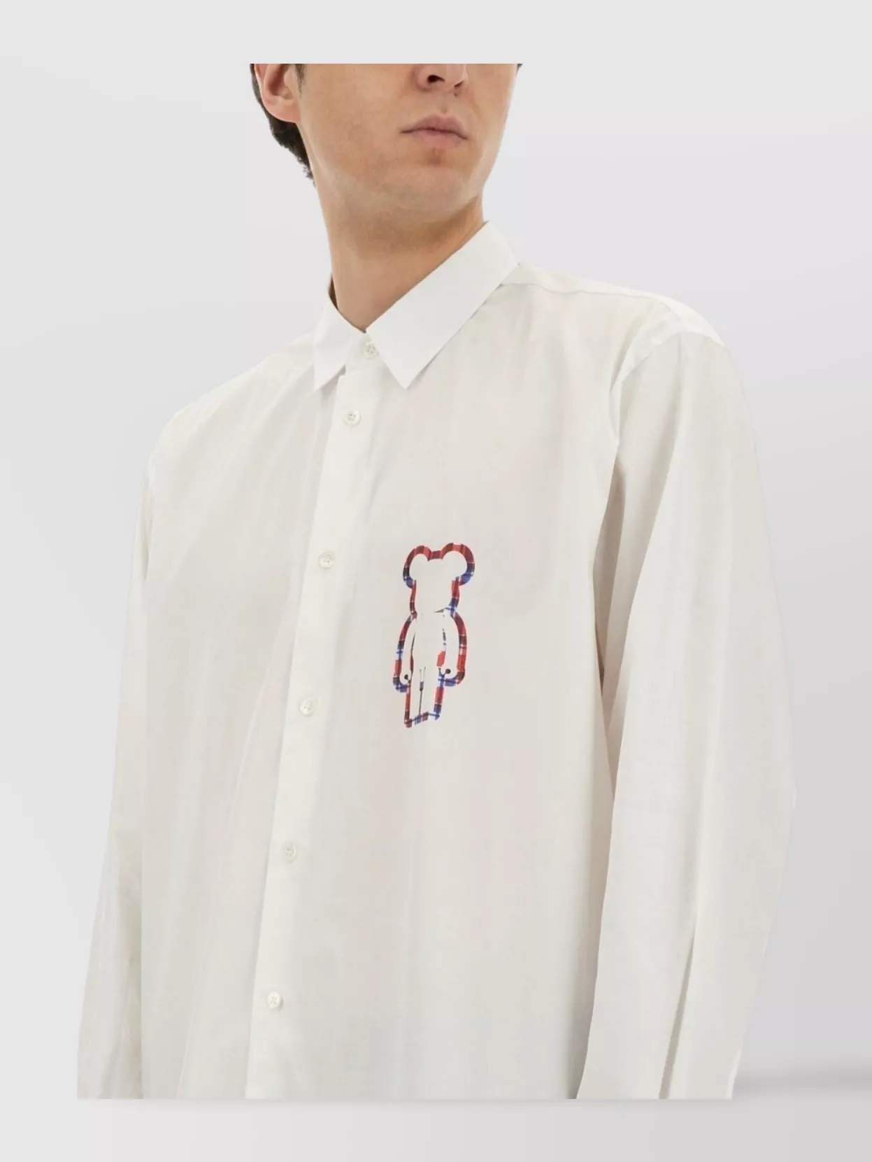 Comme Des Garçons Embroidered Detail Button-down Collar Shirt