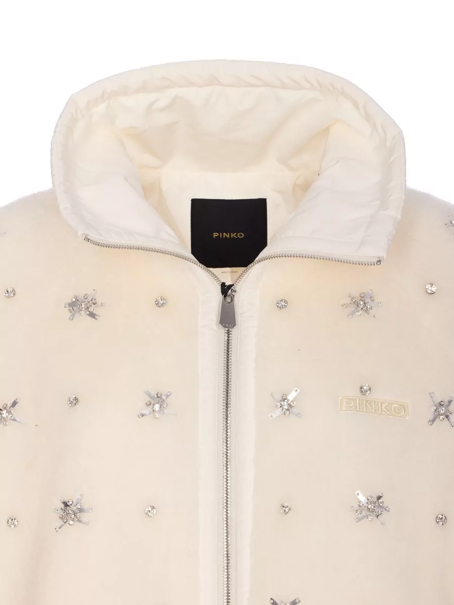 Pinko Crystal Embellished Bomber Jacket