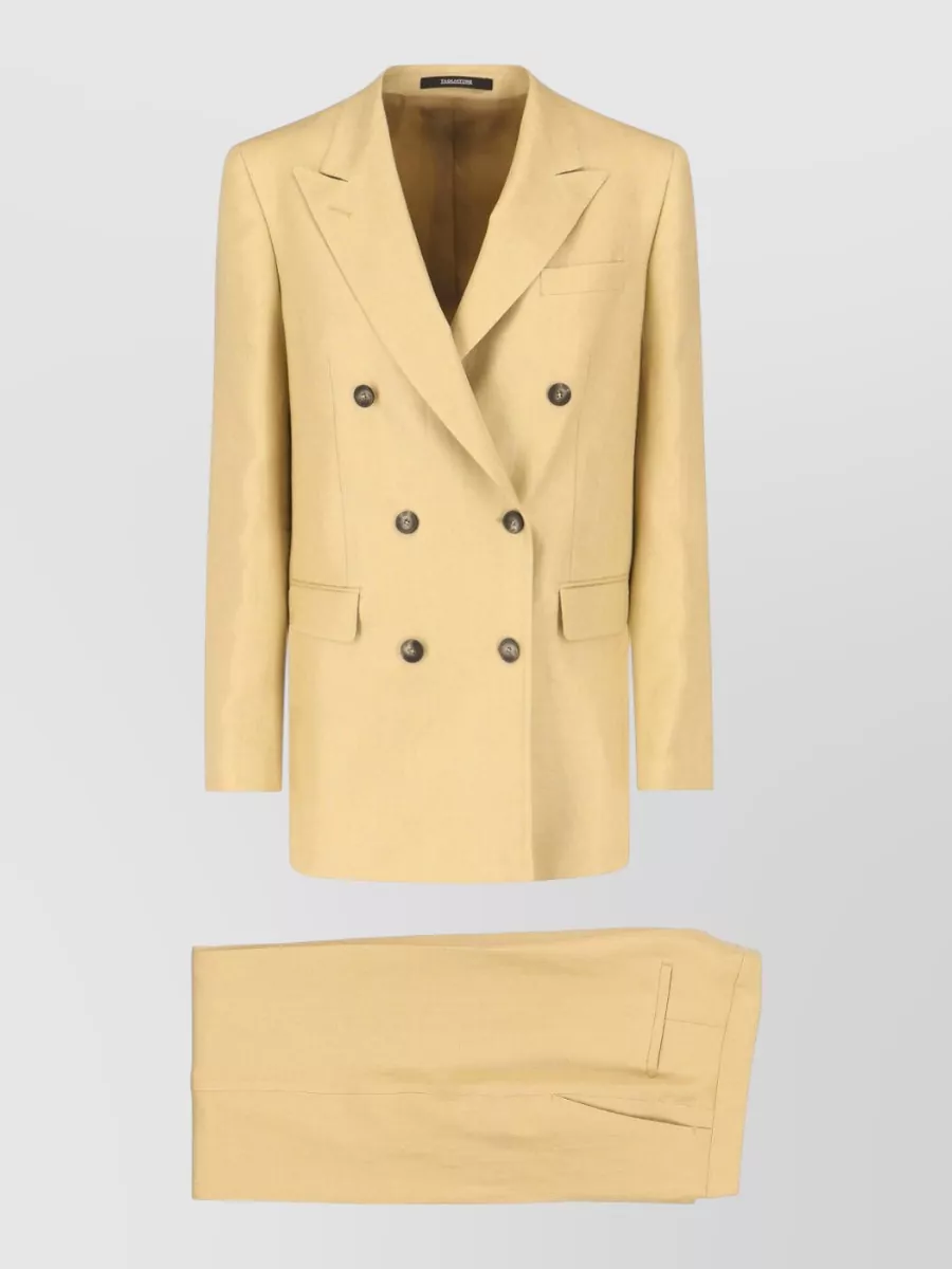 Tagliatore linen double-breasted suit