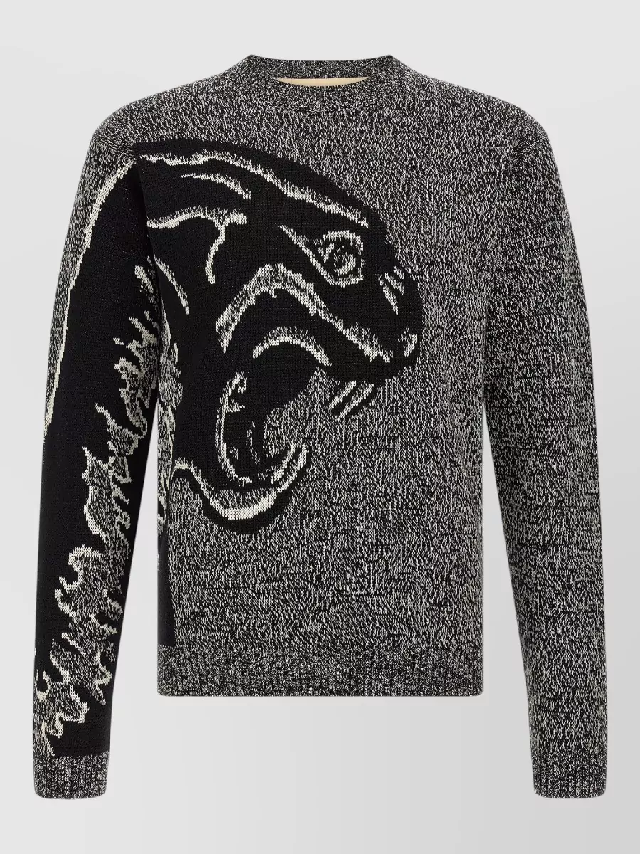 Valentino Garavani mélange knit panther motif jumper