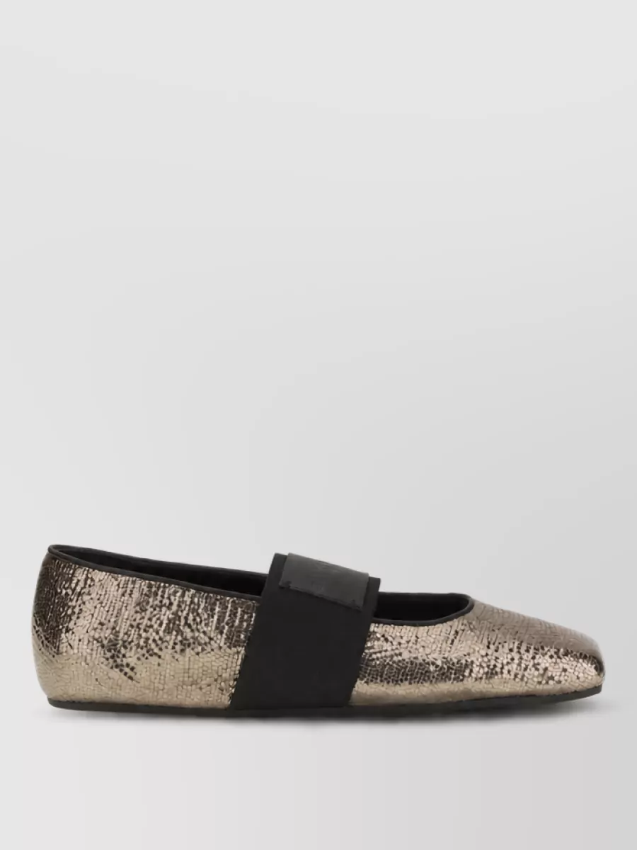 Givenchy Leather Textured Ballerina Shoes