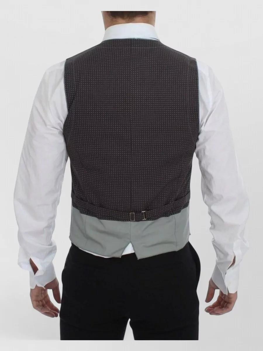 Dolce&Gabbana Cotton Polka-Dot V-Neck Waistcoat