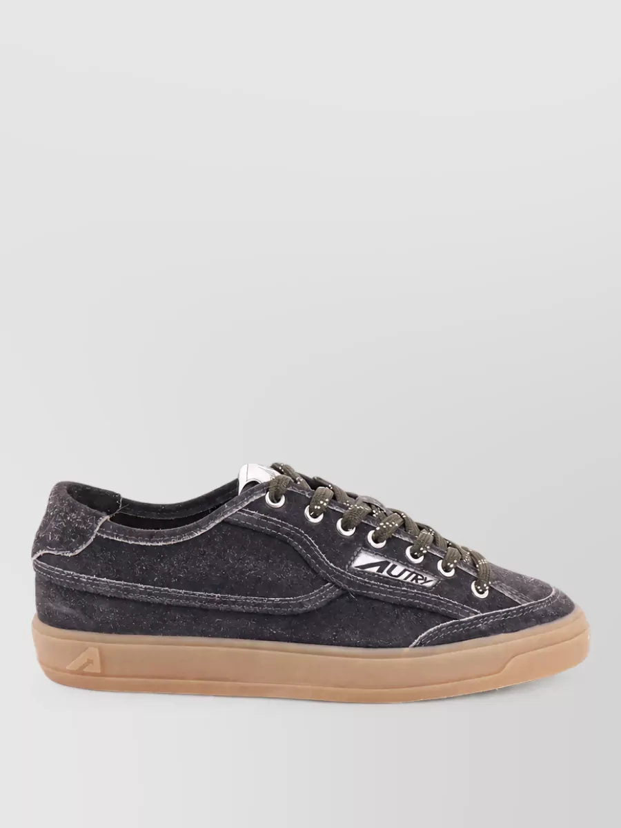 Autry Suede Leather Low-Top Lace-Up Sneakers