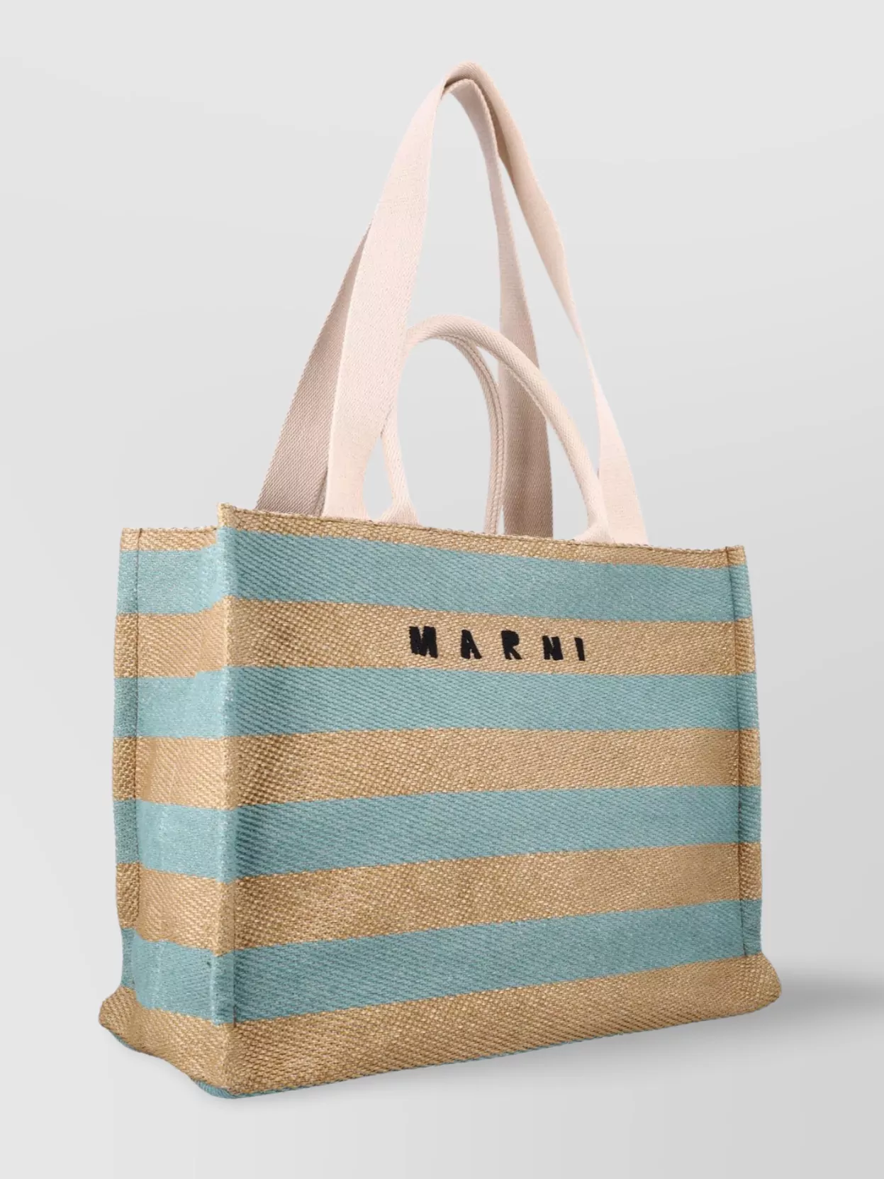 Marni Striped Dual Handle Tote Bag