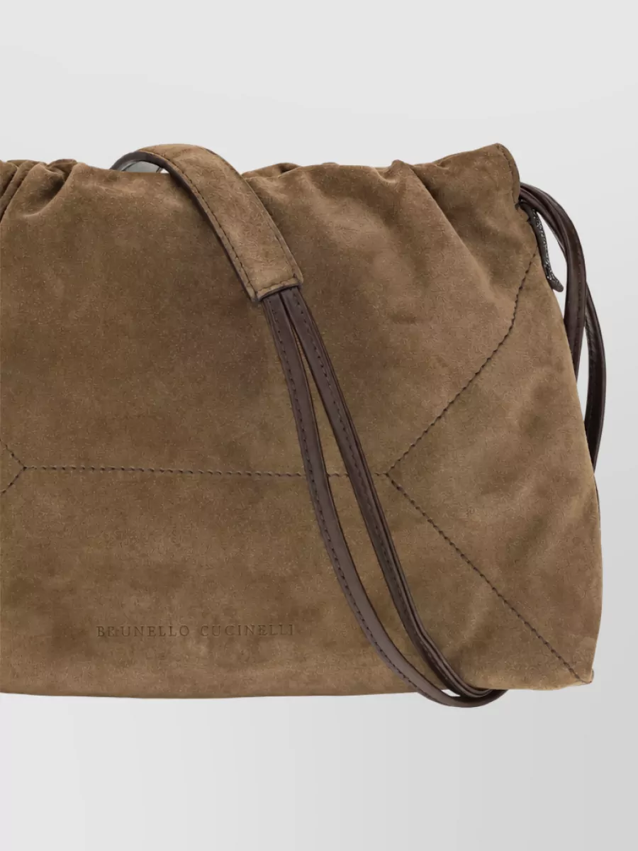 Brunello Cucinelli Monili Suede Clutch Bag
