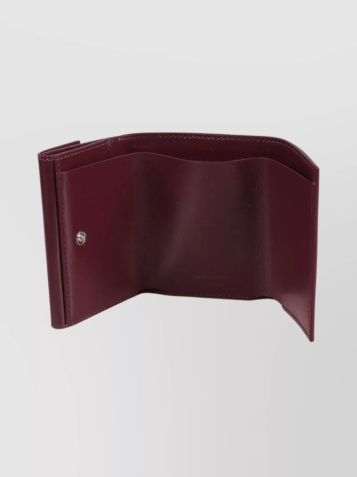 Jil Sander Compact Leather Wallet For Essentials In Red