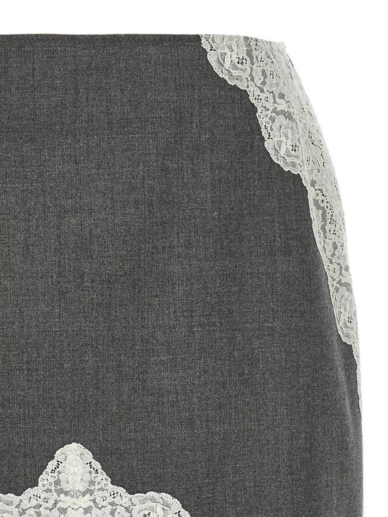 Jil Sander Lace And Organza Wool Skirt