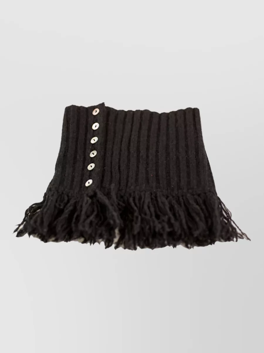 La Rose crochet fringed neckwarmer