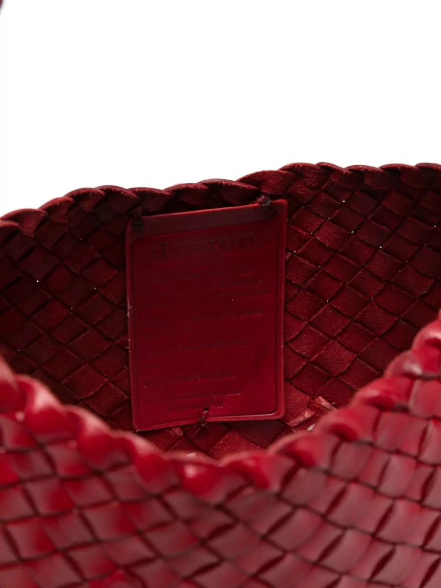 Dragon Diffusion Rosanna Structured Woven Leather Shoulder Bag