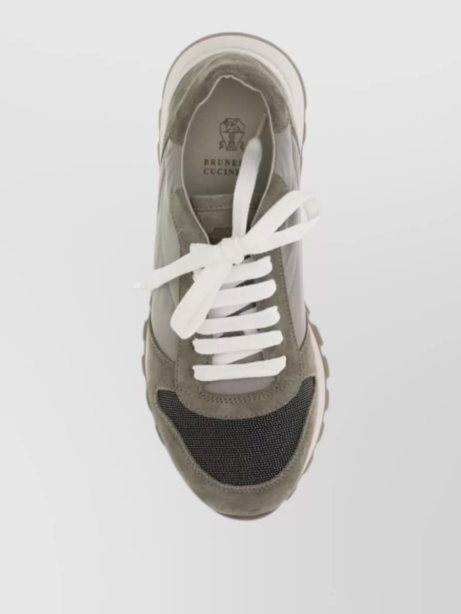 Brunello Cucinelli Bicolor Low-Top Sneakers