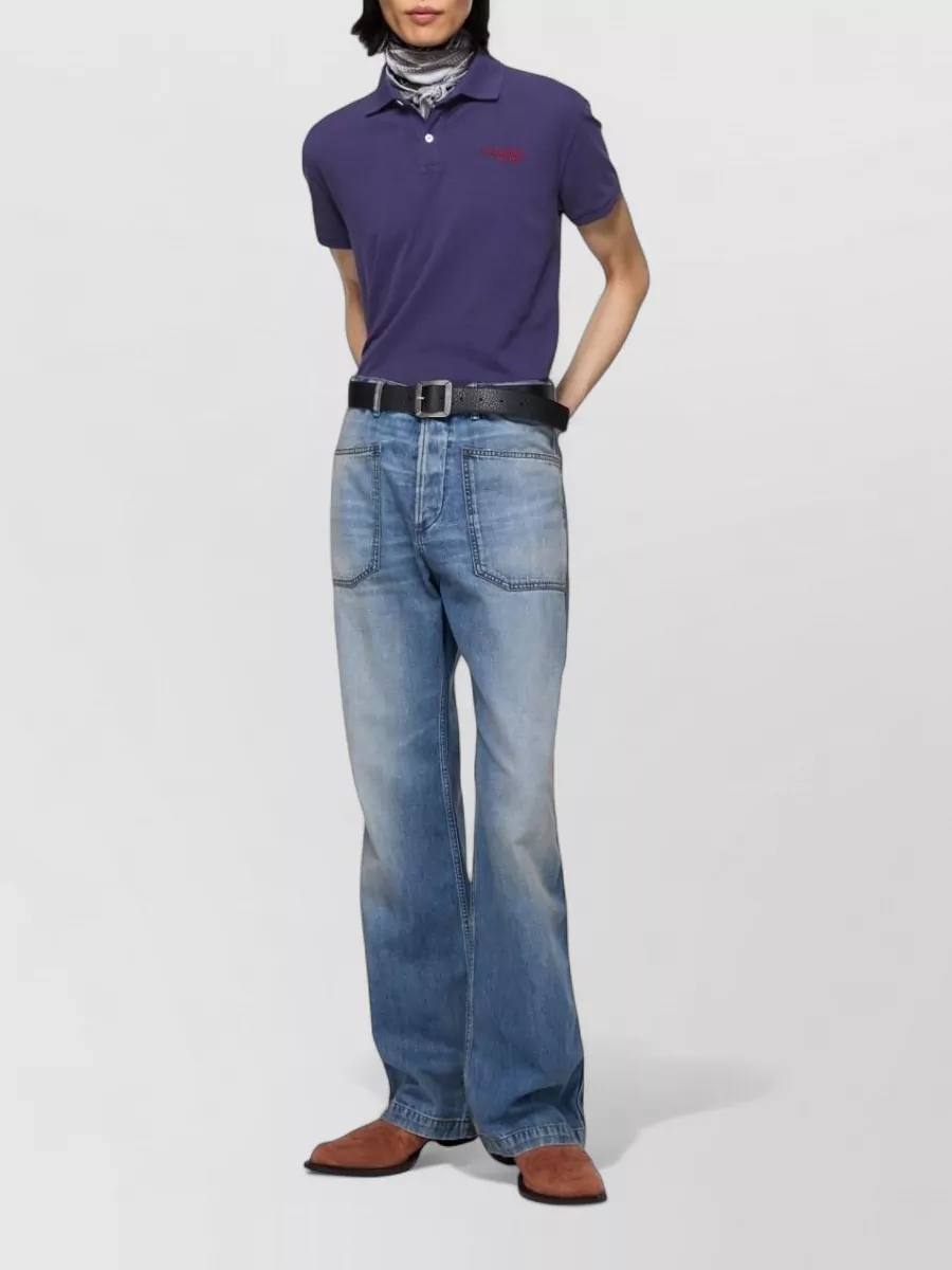Acne Studios Cotton Piqué Logo-Embroidered Polo Shirt