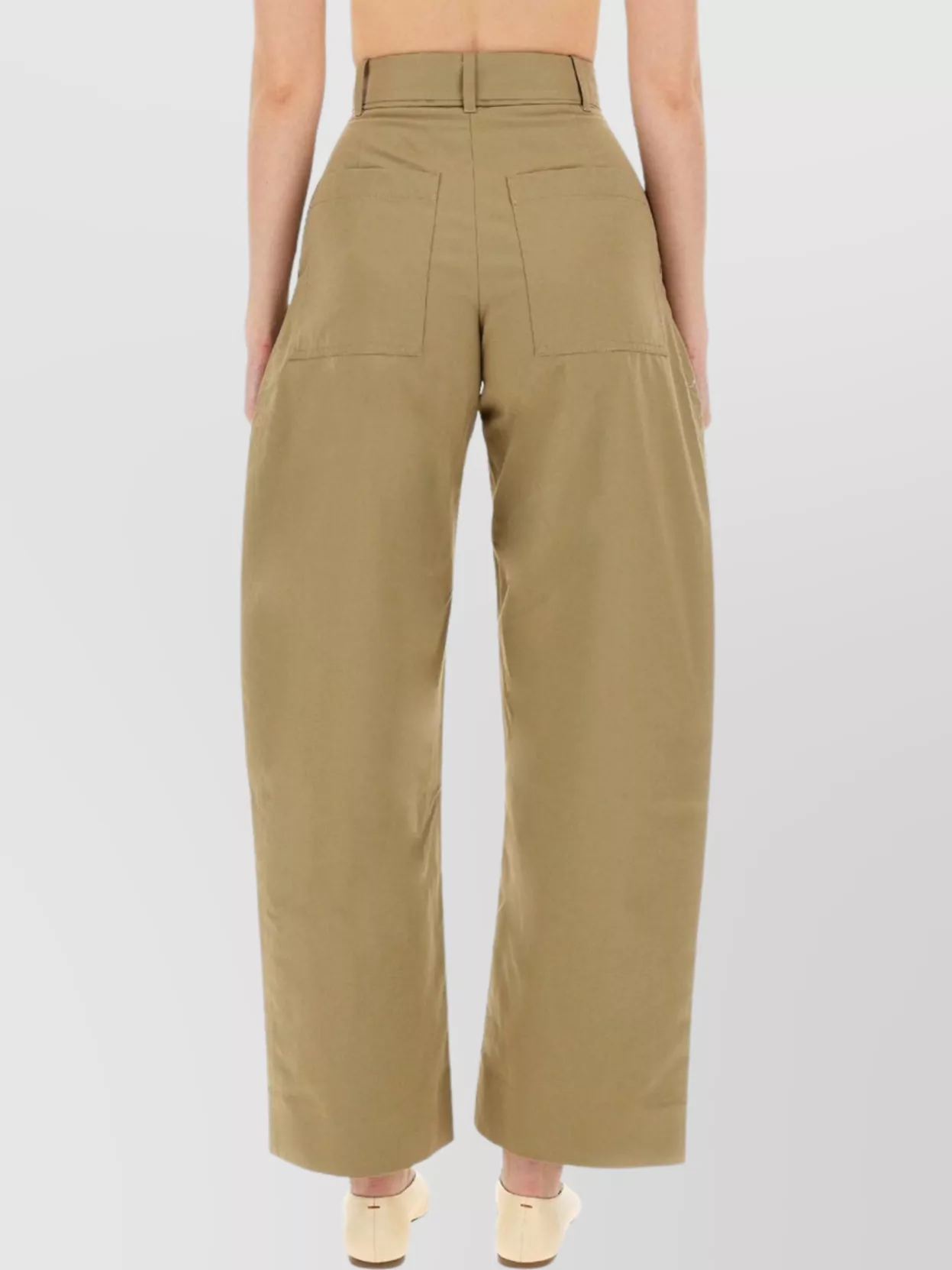 Studio Nicholson High Waist Wide-Leg Trousers Belted