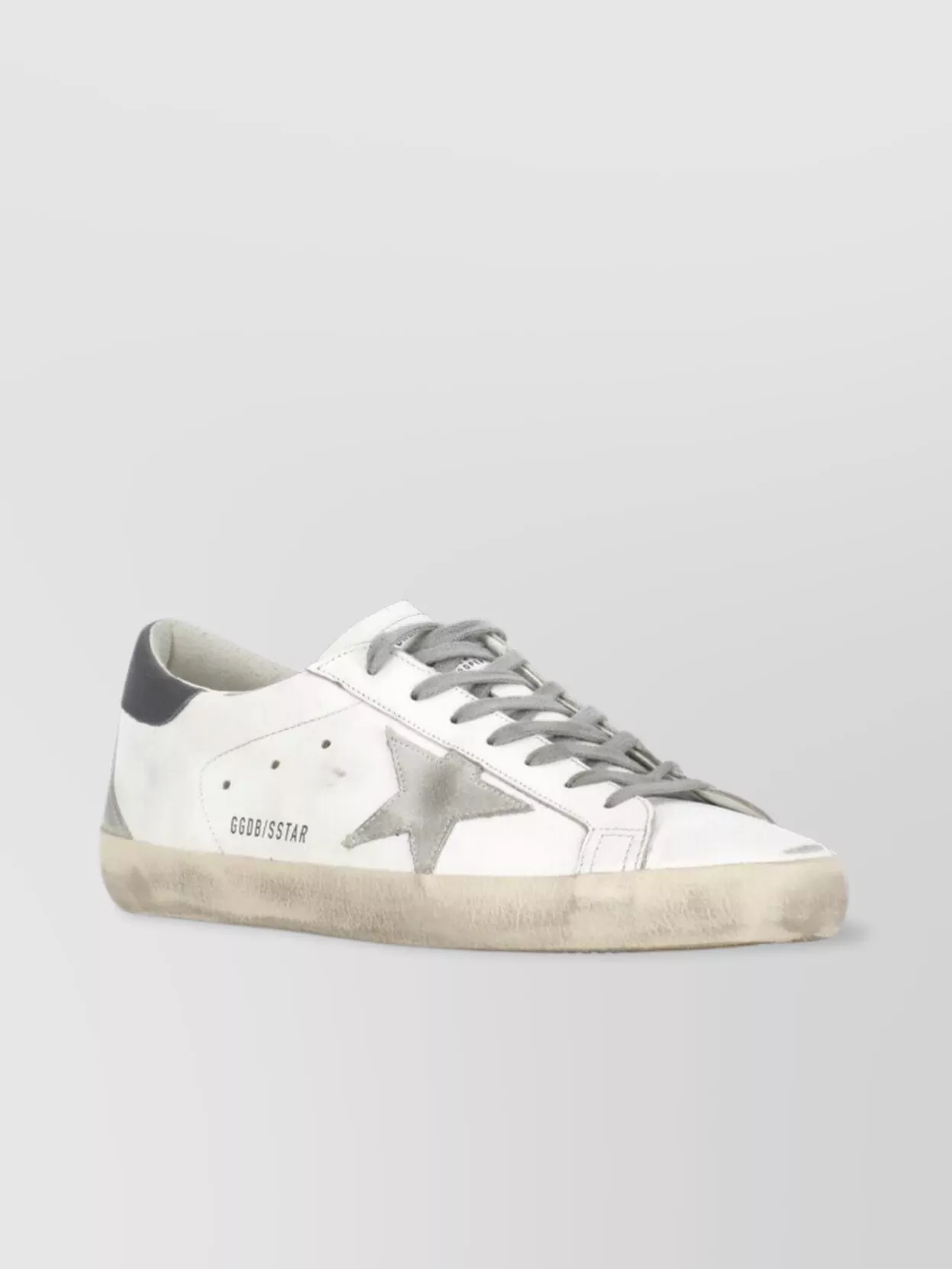 Golden Goose White Low Top Sneakers With Star Patch In Vintage Leather Woman