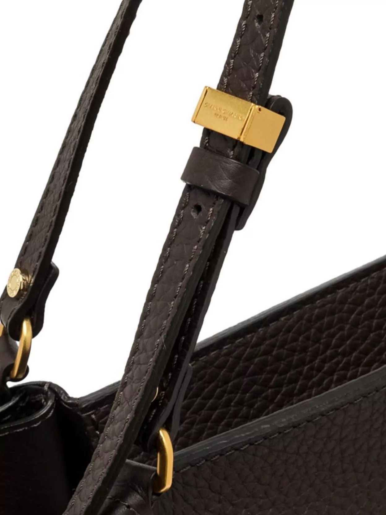 Gianni Chiarini Leather Texture Shoulder Bag With Gold Hardware