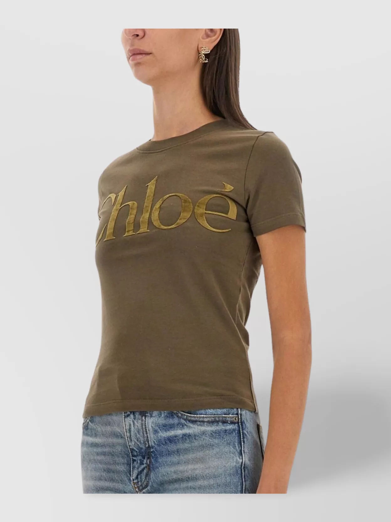 Chloé Logo Crew Neck Short Sleeve Top
