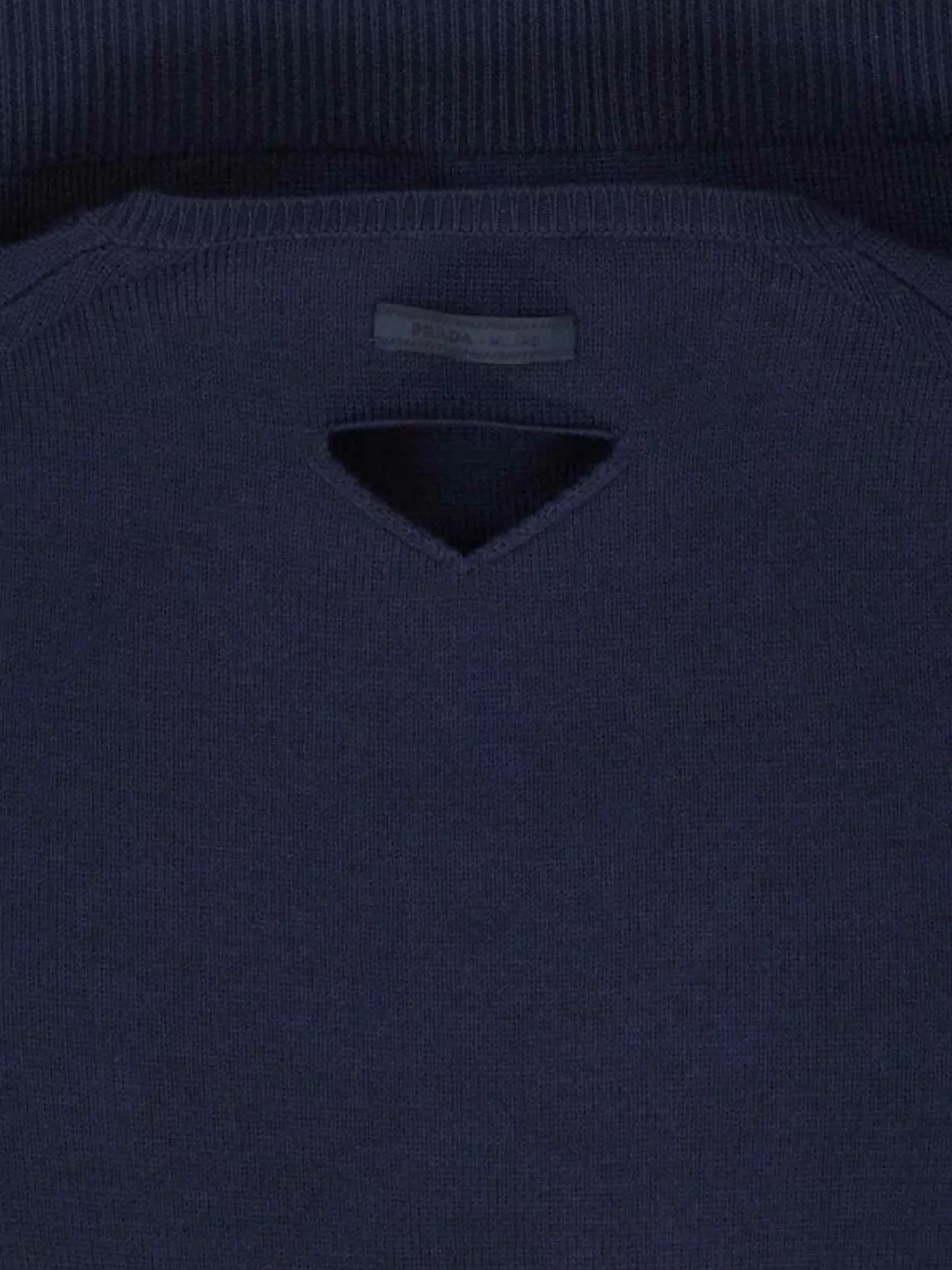 Prada Ribbed Knitwear With V-Neckline And Long Sleeves