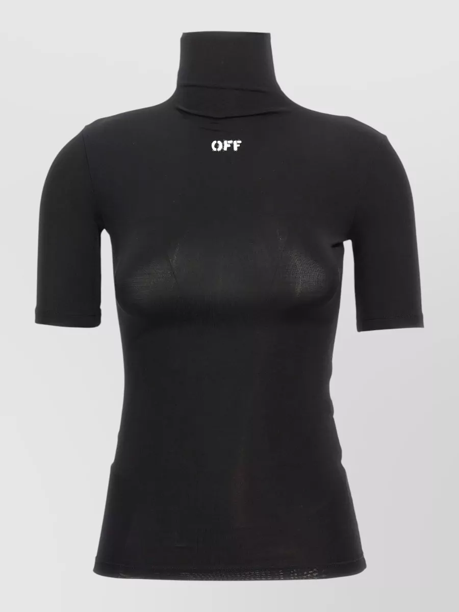 Off-White high-neck short-sleeve logo-print t-shirt