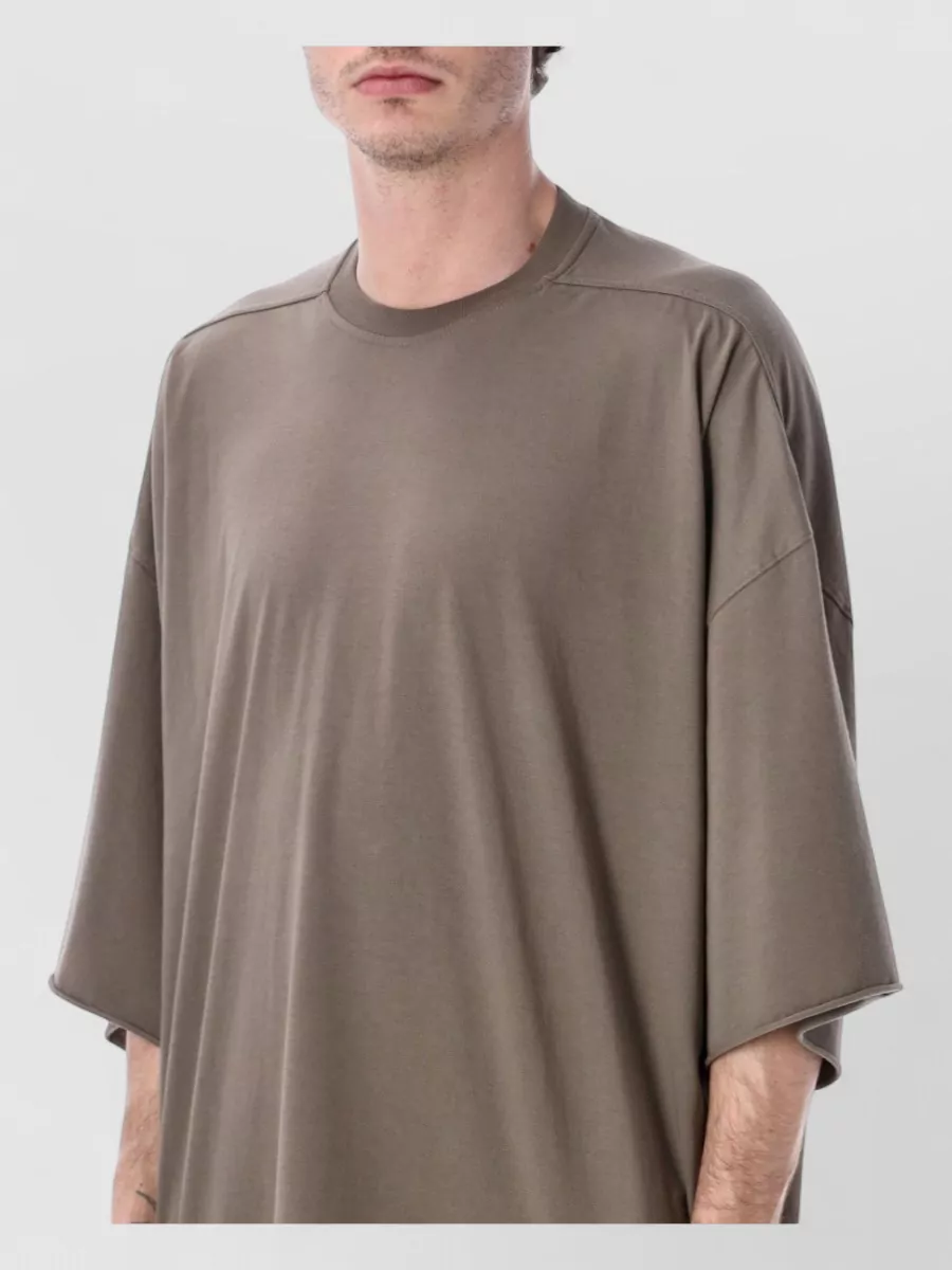 Rick Owens Jumbo Oversized Cotton Jersey Crewneck T-Shirt