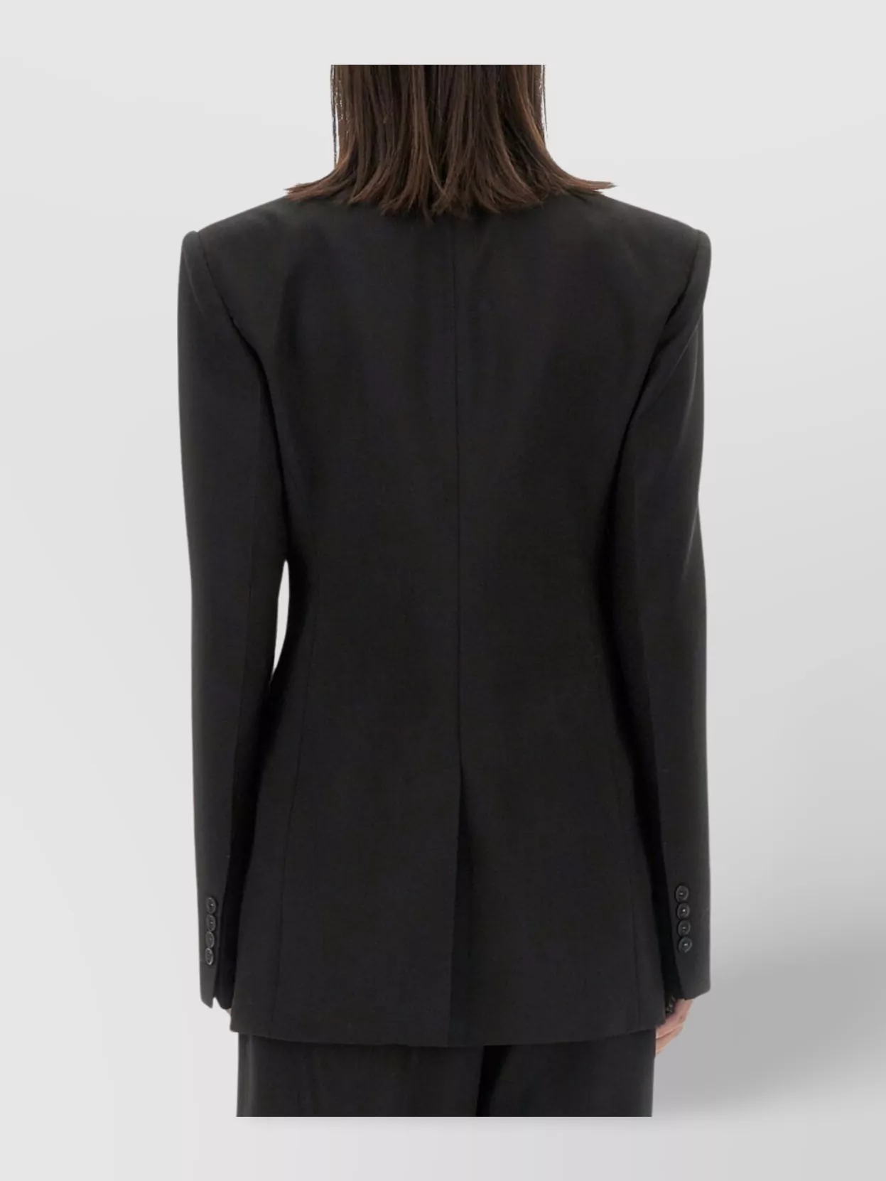 Sportmax Structured Jacket With Flap Pockets And Notched Lapel In Black