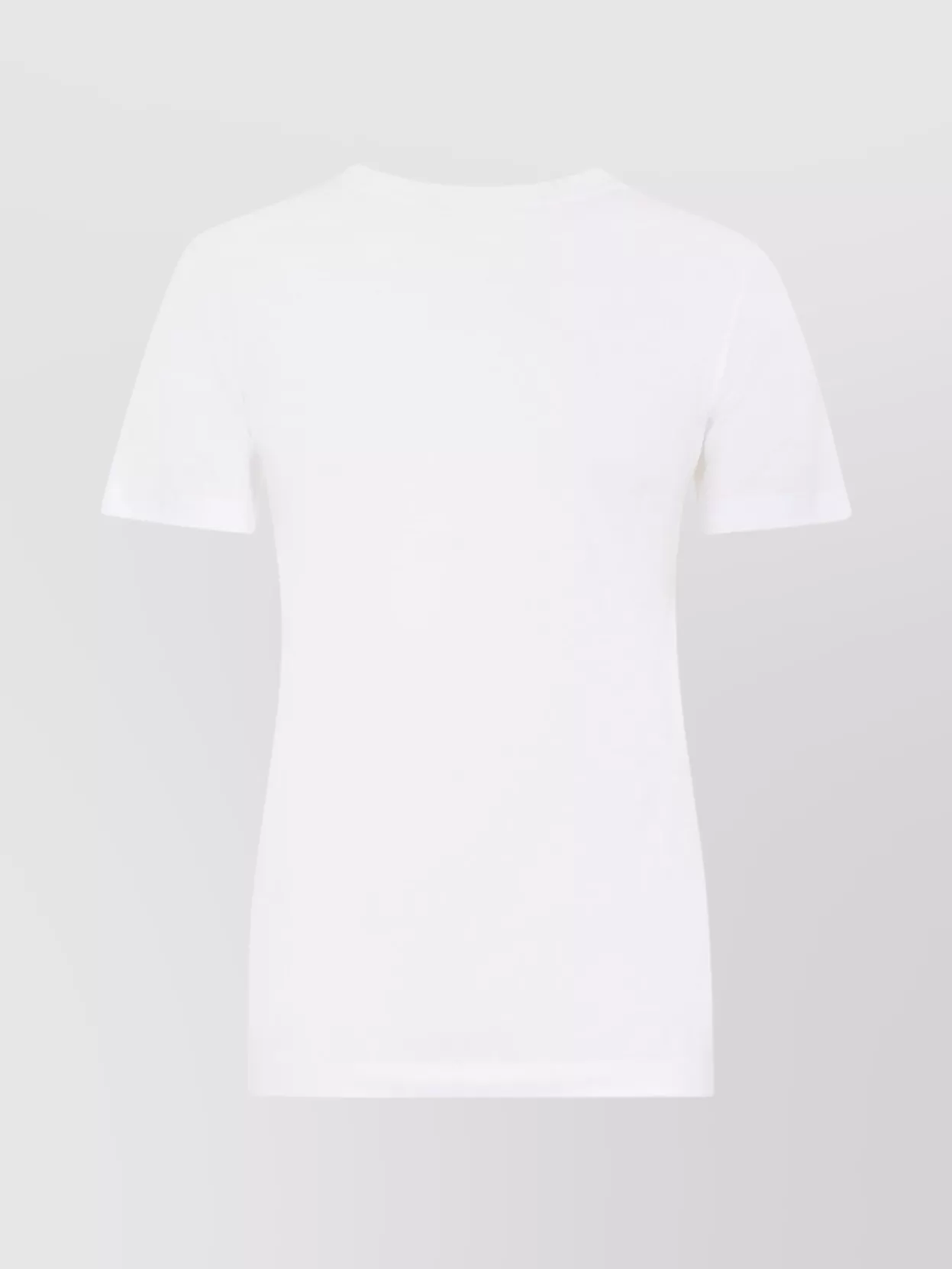 Dolce & Gabbana Ribbed Collar Crew-neck T-shirt In Cotton In White