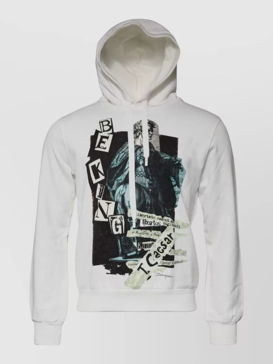 Dolce&Gabbana Cotton hooded pullover t-shirt