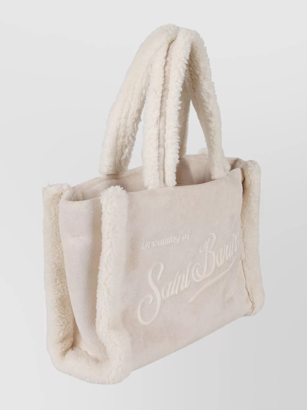 Mc2 Saint Barth Colette Tote Bag With Faux Fur Trim