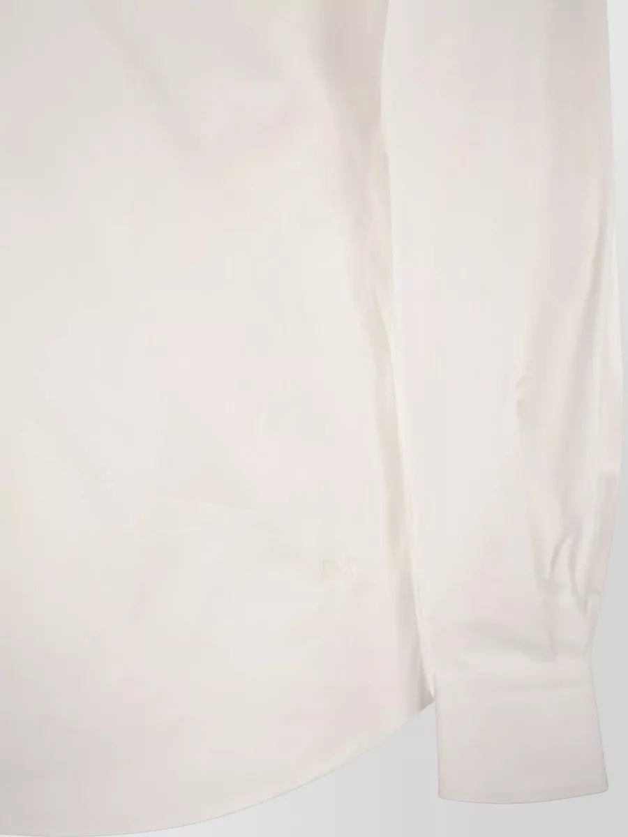 Fay Shirt Straight Cut Collar Long Cuffed Sleeves