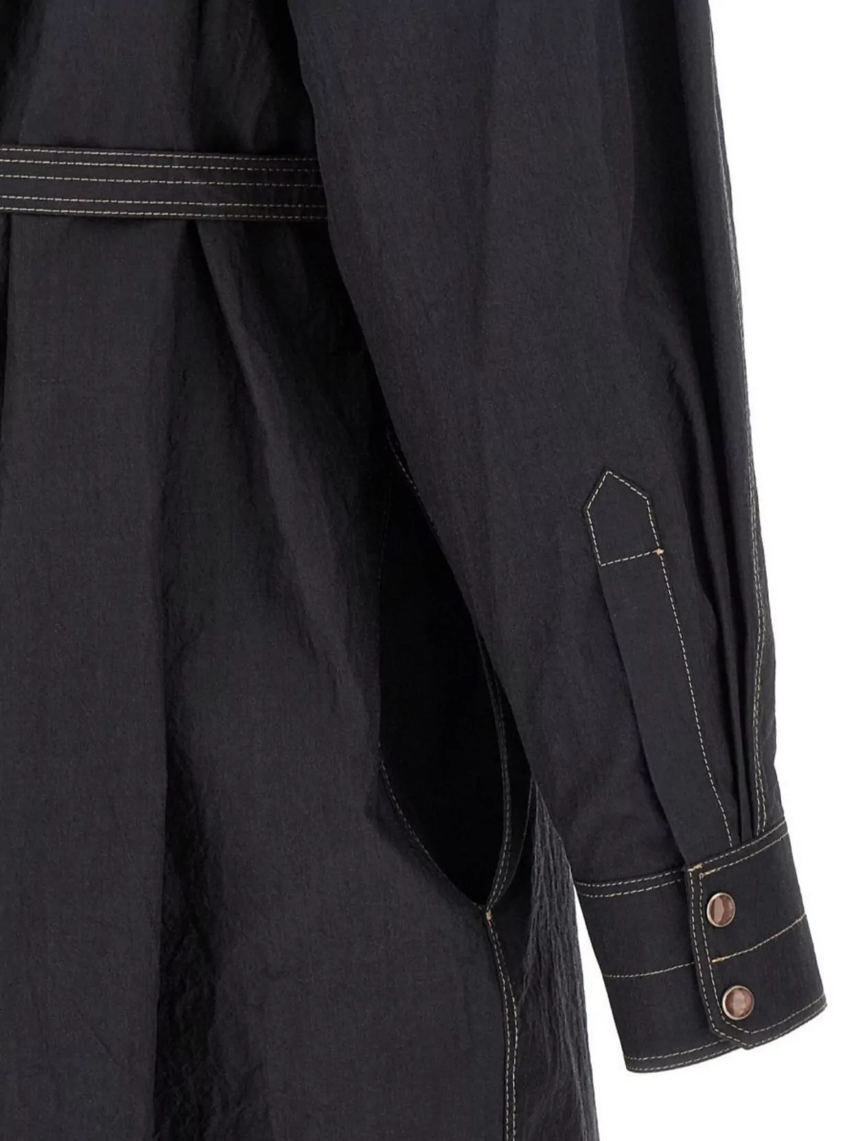 Lemaire Asymmetrical Dress With Long Sleeves And Belt