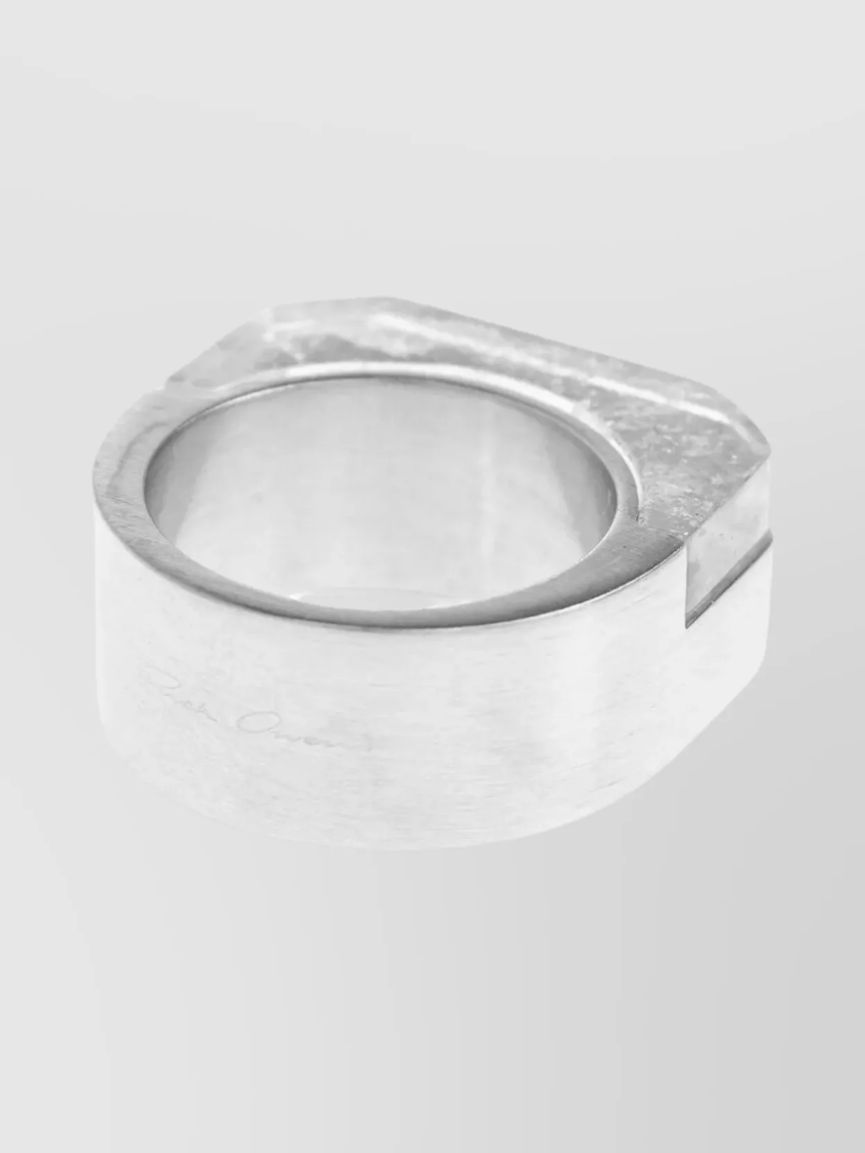 Rick Owens Double Crystal Square Ring
