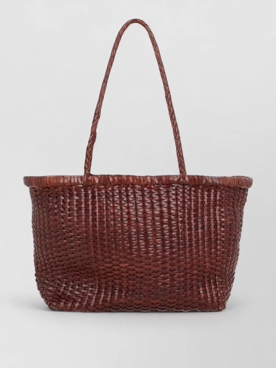 Dragon Diffusion b weave small leather beach bag