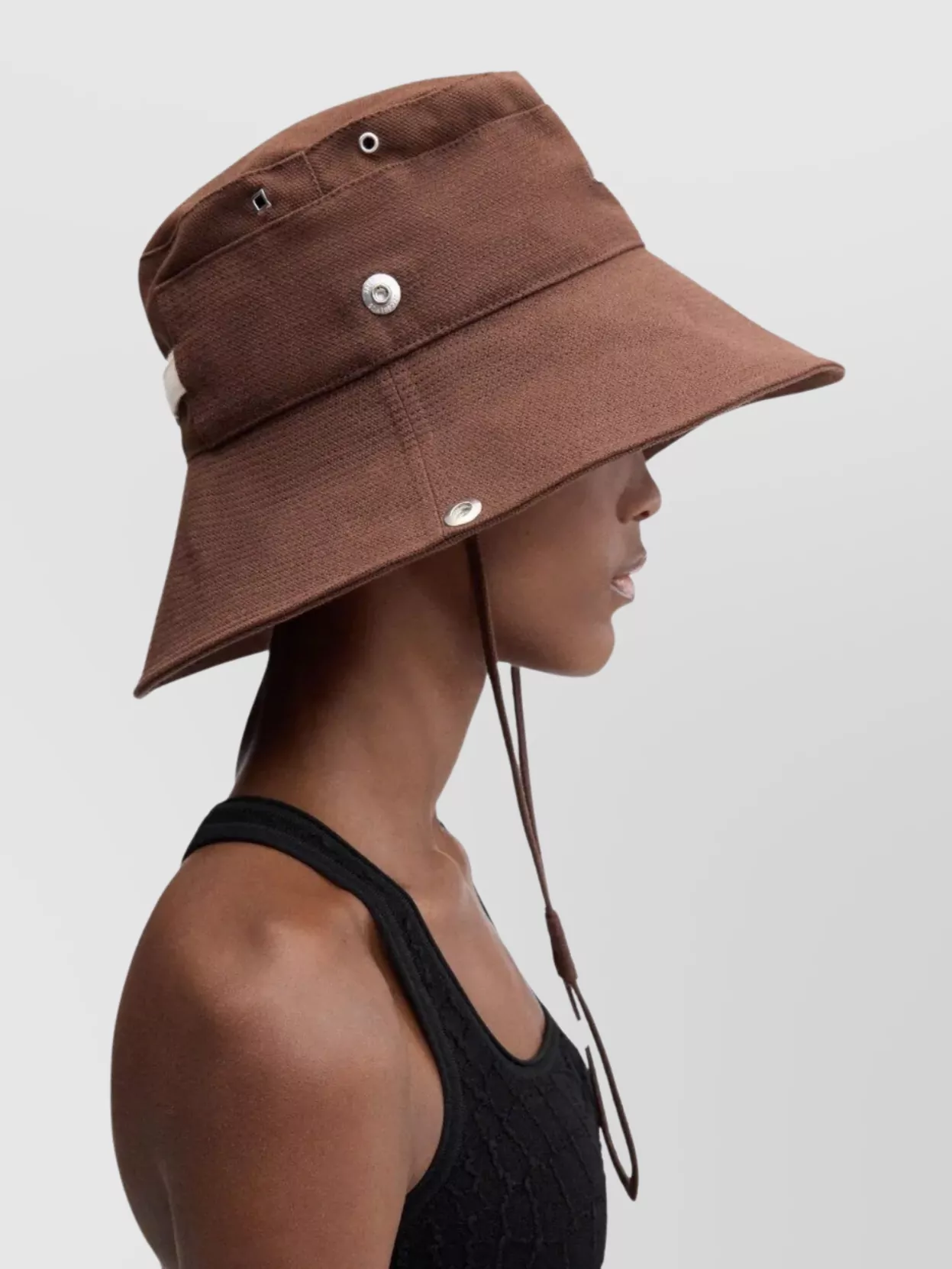 Jacquemus Narrow Brim Hat Metal Band