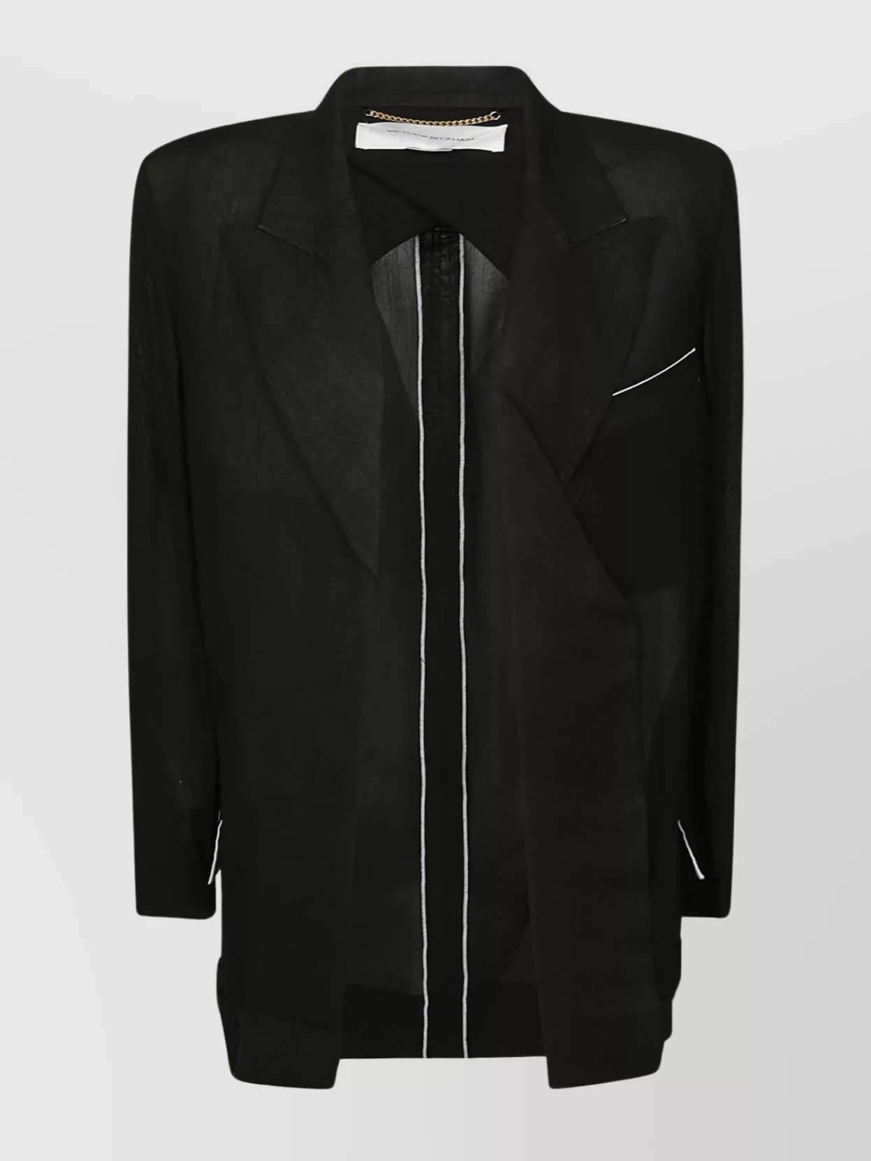 Victoria Beckham Blazer With Pockets And Vent In Black