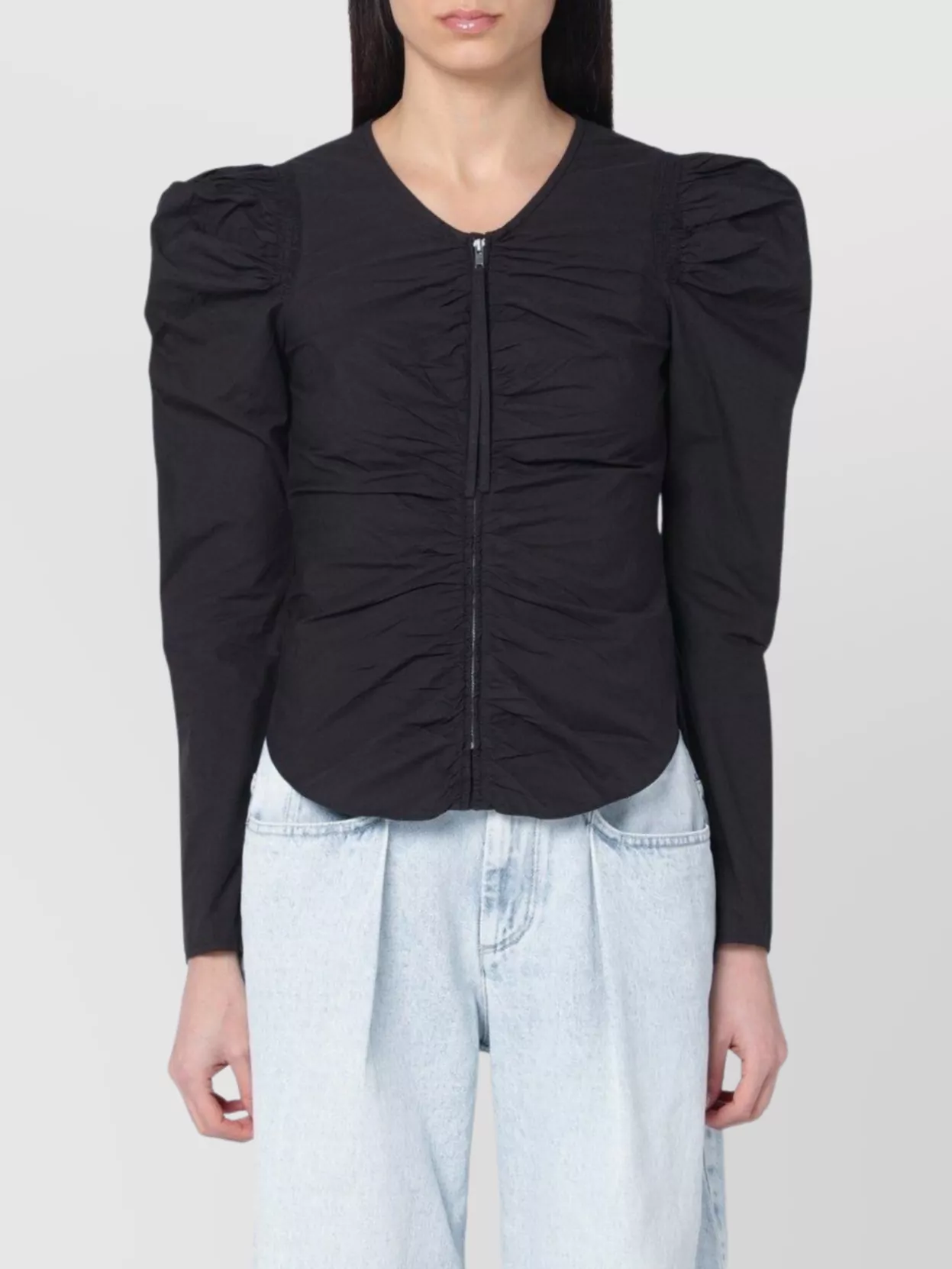 Isabel Marant Étoile Top Puff Sleeves Ruched Detailing