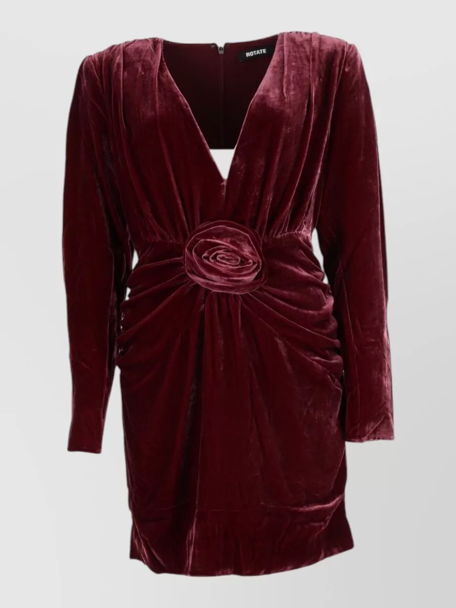 Rotate silk velvet mini dress