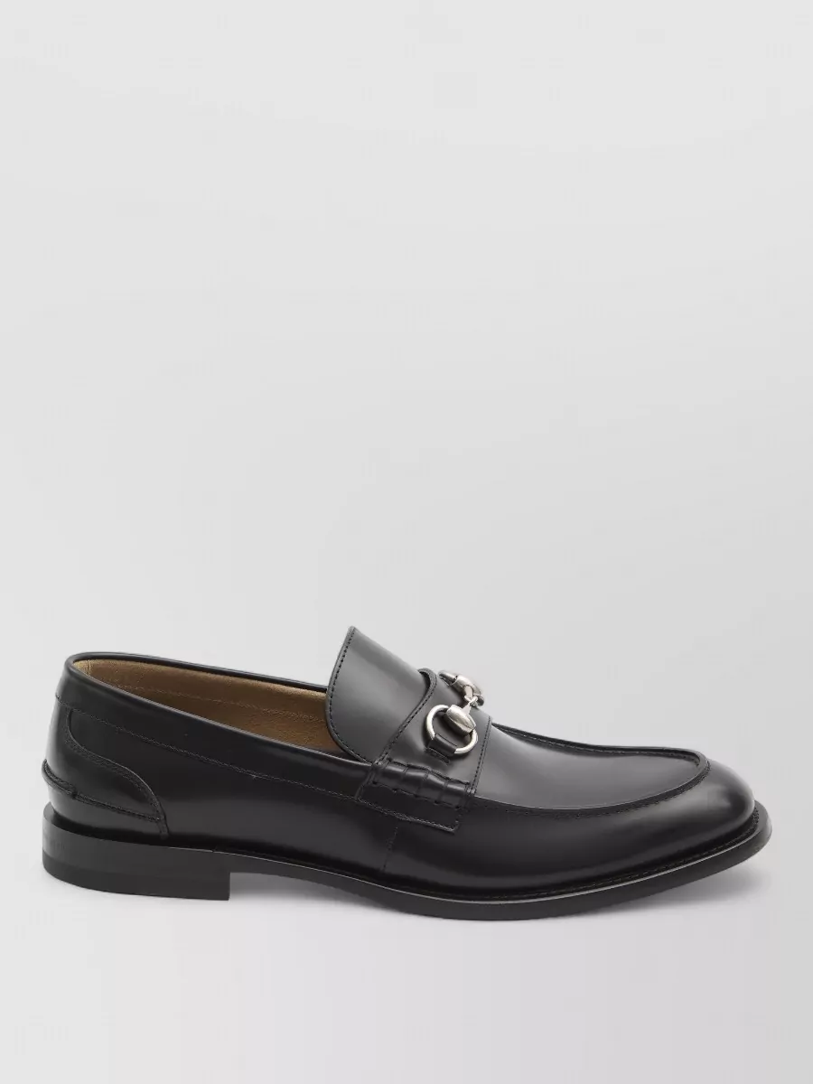 Gucci Leather Loafers Horsebit Detail Flat Sole
