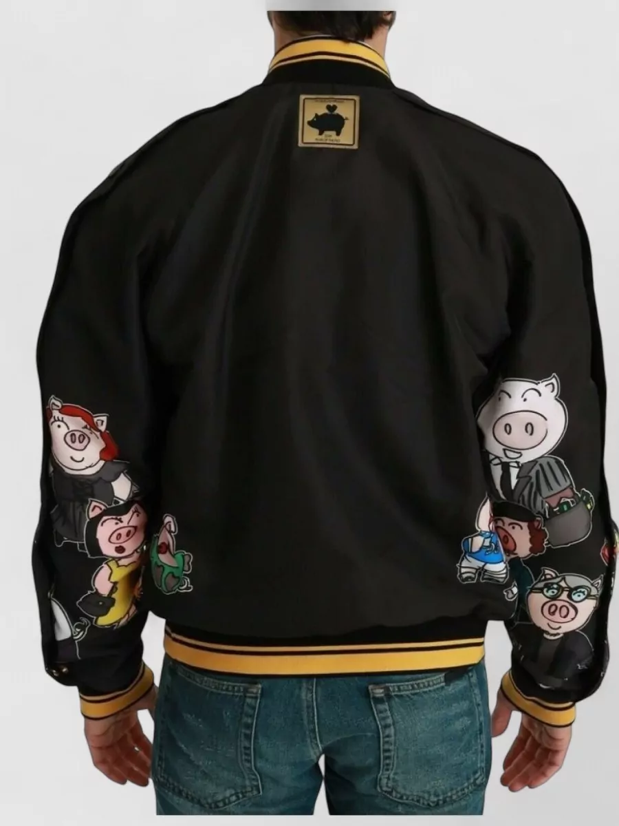 Dolce&Gabbana Silk Printed Bomber Jacket